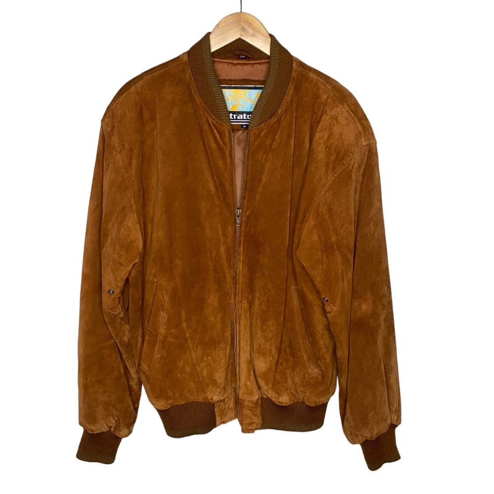Vintage 70’s Stratojat Suede Bomber Jacket - Picture 1 of 9